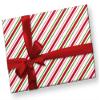 Classic Thick Red and White Stripe Christmas Wrapping Paper, Traditional Xmas Gift Wrap, Conventional Holiday Theme view 3