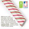 Classic Thick Red and White Stripe Christmas Wrapping Paper, Traditional Xmas Gift Wrap, Conventional Holiday Theme view 4