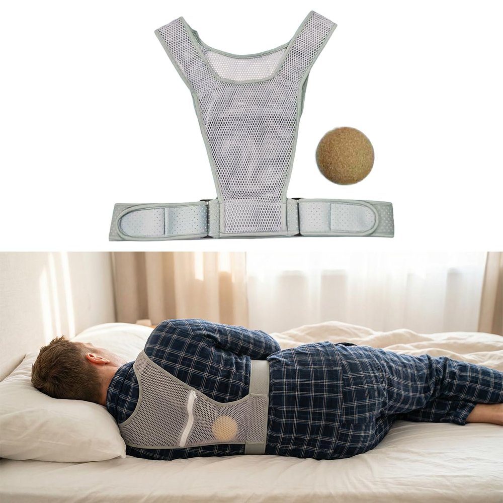 Sleep Position Trainer for Sleeping On Your Side | Side Sleep Trainer | Snore Stopper |Adjustable Lightweight, Comfortable, Effective in Reducing Supine Sleep Time (Gray)