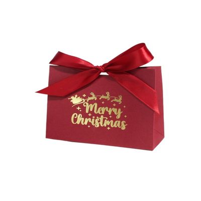 Christmas Kraft Candy Boxes Candy Treat Boxes Bags for Christmas Gift Wrapping Box Xmas Party Supplies Decorations(Red,50pcs)