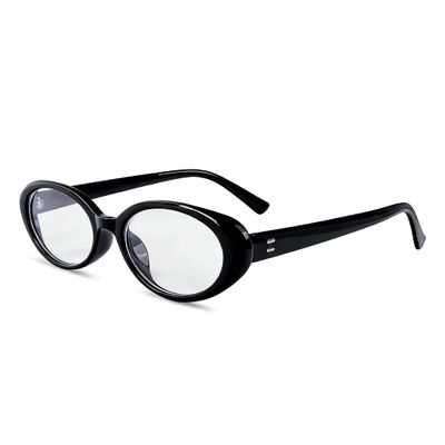 Klfoho Retro Oval Blue Light Blocking Glasses for Women Men Vintage 90s Small Frame Fashion Computer/TV Glasses, Anti Eyestrain