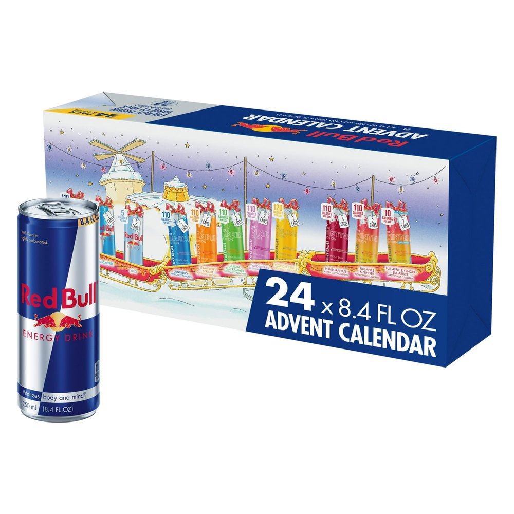 Red Bull Energy Drink Variety 2025 Advent Calendar Pack, with 80mg Caffeine, Taurine & B Vitamins, 8.4 fl. oz. - 24 Cans