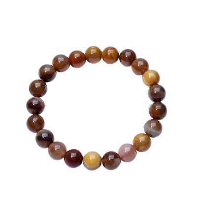 10mm Beaded Stretch Bracelet Handmade Healing Crystal Jewelry Unisex Energy Bracelet (African Turquoise)(Mookaite)