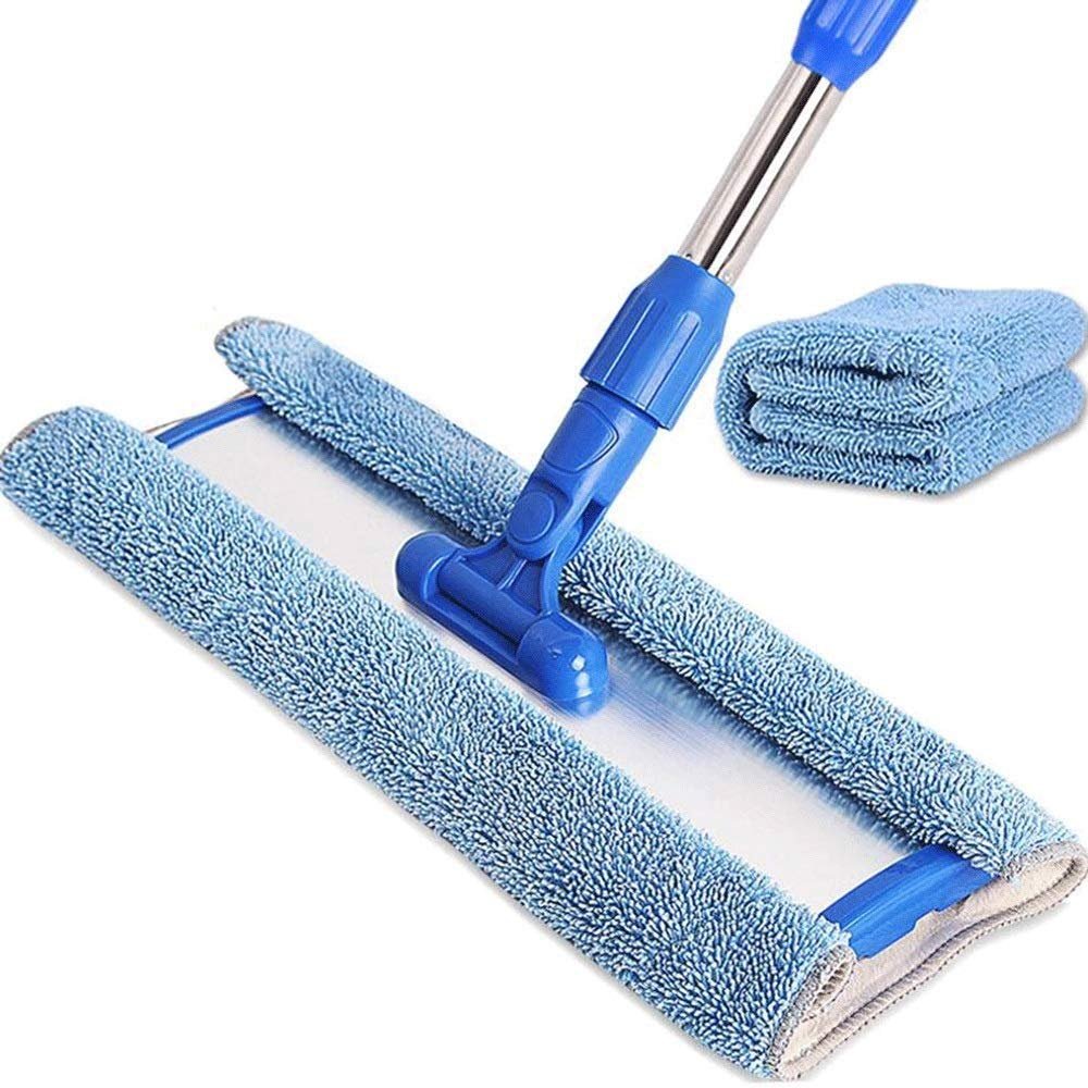 JSEIAJB Mop - Microfiber Hardwood Floor with Pads, Stainless Steel Handle and Extension
