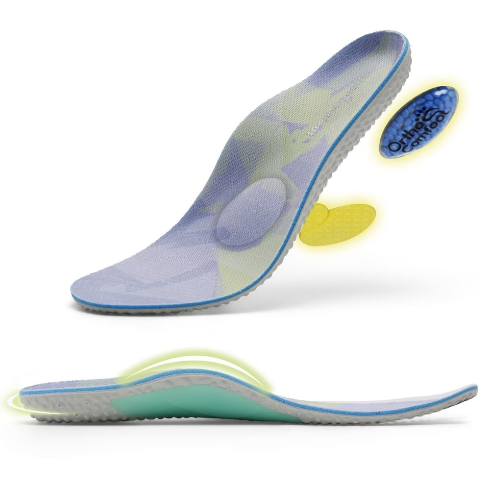 Metatarsal Arch Support Insoles for Men & Women - Comfortable Ball of Foot Pain & Neuroma Pain Relief - Full Size Orthotic Gel Inserts & Air Cushion Heel - No Trimming Needed,Size 6 Men/8 Women