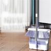 JSEIAJB White and Folding Standing Broom Dustpan Set for Home Use with Hanging Teeth Sweeping Rotating view 1