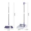 JSEIAJB White and Folding Standing Broom Dustpan Set for Home Use with Hanging Teeth Sweeping Rotating view 2