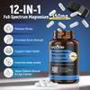 12-in-1 Magnesium Complex 350mg | High Absorption Magnesium Glycinate, Citrate, Malate & Taurate | Relieve Cramps, Stress, Better Sleep | Heart, Bone & Nerve Health | 90 Vegan Capsules view 2