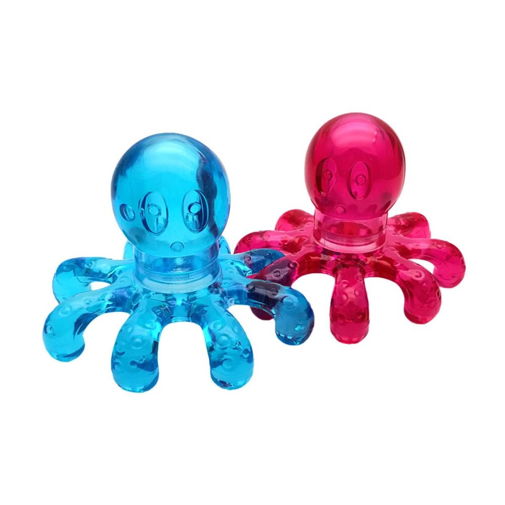 FRCOLOR 2Pcs Portable Octopus Scalp Massager Plastic Head Scratcher for Stress Relief Multi-Area Use Neck Head Arms Convenient Household Hair Massage Tool