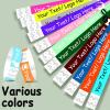 100pcs Custom Printed Wristbands - Personalized Paper Arm Bands for Events, Parties & Business Logos view 2