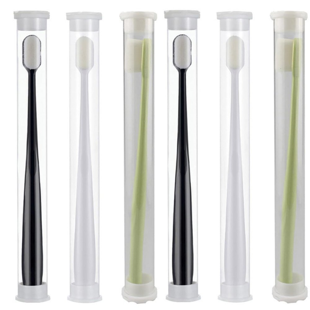 Hemobllo 6pcs Micro Nano Manual Toothbrushes Ultra-fine Soft Bristles for Pregnant Women Comfortable Grip Portable Oral Care for Sensitive Gums and Deep Cleaning