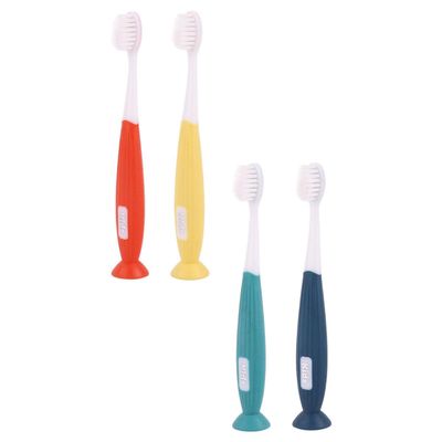 Ipetboom 4pcs Toothbrushes Soft Bristles Ergonomic Design for Ages Manual Dental Care Tool with Adorable Cartoon Colors for Teeth Cleaning