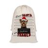CafeTime Yorkshire Terrier Dog in Santa Hat Dear Santa Sack with Name, Personalized Christmas Bags, Xmas Drawstring Bags for Birthday Party Favor 19.5x27.5 Inch Style 45 view 1