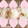 Heyigrow 40 Pcs Heart Shaped Dinner Paper Plates, 9 Inch Disposable Kitchen Supplies Decorative Daily Set for Wedding Birthday Party (Pink) view 3