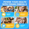 2 Pack Vegan Omega-3 Gummies - 1600mg with 600mg EPA & 400mg DHA. High Absorption Formula. Delicious Orange Flavor - 120 Gummies view 4