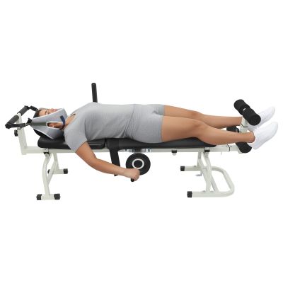 JOMCYDM Lumbar Traction Table Massage Bed Massage Table Cervical and Lumbar Stretcher Traction Bed Folding Body Stretching Device Equipment for Home Use,Sports Clubs