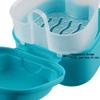 Cwmiibili 3X Denture Case,Denture Cup with Strainer,Denture Bath Box False Teeth Storage Box with Basket Net Container Holder view 3