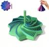 3D Printed Expanded Sensory Fidget Star, Fractal Fidget Hexagon with Handles, 2026 New Star Shaped Fidget Toys for Desktop Decompression Toy Stress Relief Whirling Spiral (Blue Green, 6.89in) view 1
