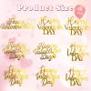 10 Pcs Gold Acrylic Mirror Cake Toppers Valentine's Day Love Heart Side Cake Decor for Party Dessert DIY Supplies view 2