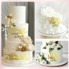 10 Pcs Gold Acrylic Mirror Cake Toppers Valentine's Day Love Heart Side Cake Decor for Party Dessert DIY Supplies view 3