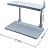 Bedside Shelf with Removable Hooks for ResMed AirSense 11, 10, AirCurve 10 - Double Layer Organizer for CPAP - Saves Nightstand Space & Protects from Dust (Gray) view 2