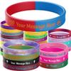 Custom Silicone Wristbands - Personalized Rubber Bracelets for Events, Parties, Sports & Promotions (Half Red & Half Blue)