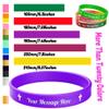 Custom Silicone Wristbands - Personalized Rubber Bracelets for Events, Parties, Sports & Promotions (Half Red & Half Blue) view 3