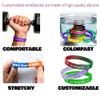 Custom Silicone Wristbands - Personalized Rubber Bracelets for Events, Parties, Sports & Promotions (Half Red & Half Blue) view 4