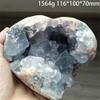 Crystal Stone Natural Blue Celestite Geode Quartz Crystal Mineral Specimen Home Decor Crystal Stone Holder Necklace(1564g) view 2