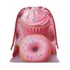 Christmas Drawstring Gift Bags Assorted Sizes Xmas Wrapping Bag Pink Donut and Cupcake Gift Bags Holiday Gifts Wrap Packing Pouches Favors Bag for Christmas Candy Goodie Holiday Party Favors Medium view 1