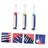 Beaupretty 3pcs Cartoon Manual Toothbrushes with Soft Bristles for Ages Ergonomic Handle Design Mixed Colors Blue Yellow Red Gentle Gum Protection view 3