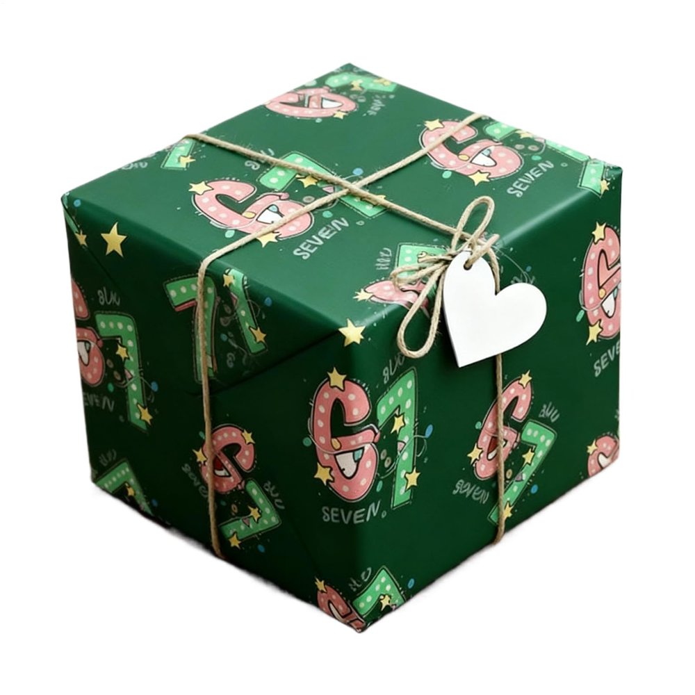 6 7 Wrapping Paper Christmas, 67 Meme Wrapping Paper For Presents, Six Seven Memes Design Christmas Decor For Kids Boys Girls Teens Gift Packaging, 70x50cm