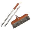 Broom and Dustpan Set Heavy Bristle Broom Office Stiff Flooring Bathroom Cleaning Device Wooden Reusable Home view 2