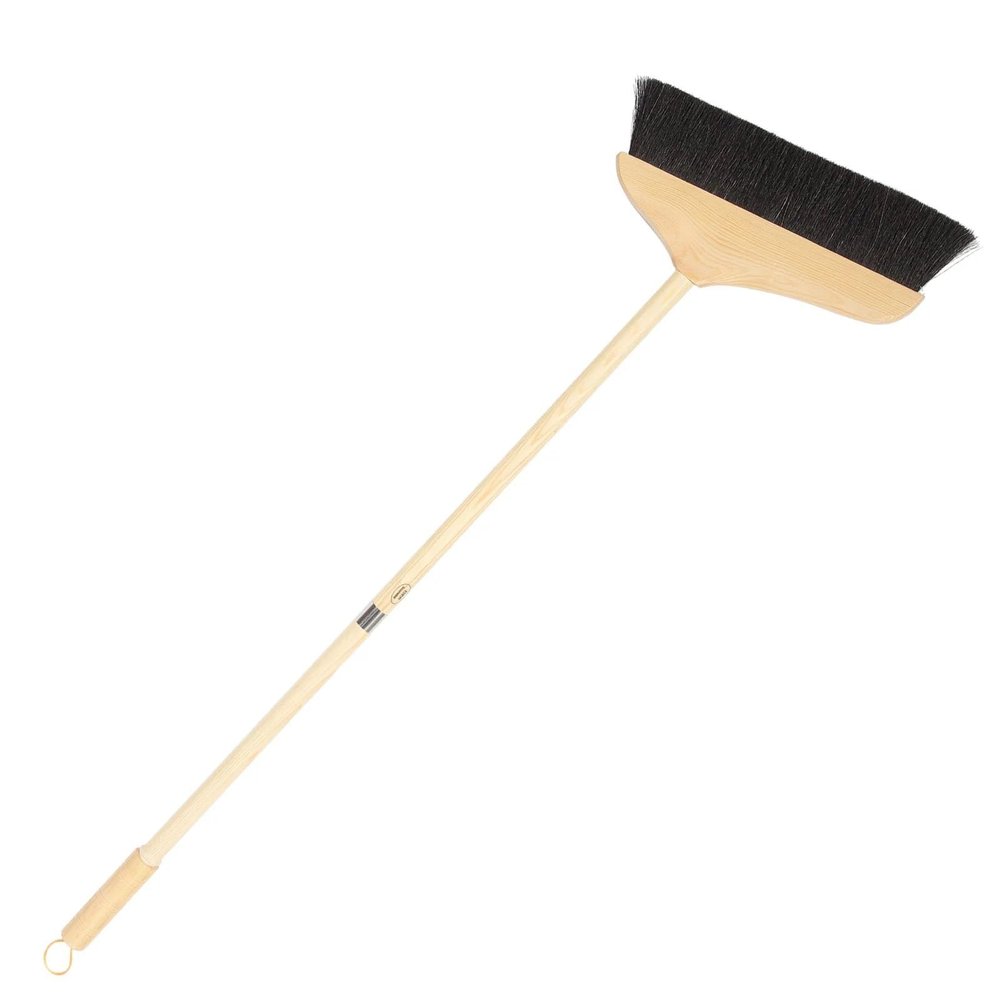 Broom and Dustpan Set Wooden Broom Soft Hair Bristle Floor Heavy Duty Household
