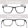 JOON-joon Reading Glasses Men 2 Pairs Sports Style Comfortable and Flexible Blue Light Blocking Readers for Men+1.5(Black&White) view 2