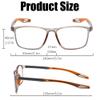 JOON-joon Reading Glasses Men 2 Pairs Sports Style Comfortable and Flexible Blue Light Blocking Readers for Men+1.5(Black&White) view 4
