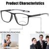 JOON-joon Bifocal Reading Glasses for Men Women 2 Pairs TR90 Sports Style Comfortable and Flexible Readers for men+2.0(Black&Yellow) view 4