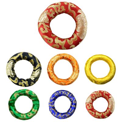 byepica 7 Pcs Silk Cotton Singing Bowl Cushion Set, Handcrafted Meditation Bowls, Yoga Sound Bowls, Various Sizes & Colors