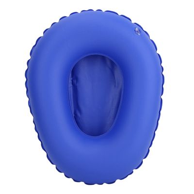 Cufaee Inflatable Bedpan, Washable Portable Air Inflation Blue Bed Pan, Medical Inflatable Bed Pan Anti Bedsore Toilet Urinal