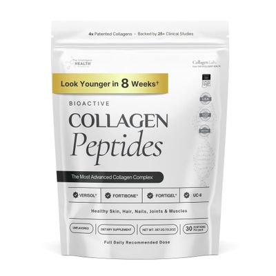 The Intelligent Health VERISOL, FORTIBONE & FORTIGEL, Patented Bioactive Collagen Peptides Powder, Bone Support Functional Blend, Grass Fed Bovine Hydrolyzed Collagen, Unflavored, 30 Servings