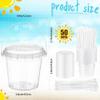 50 Sets 24 oz Clear Plastic Drink Buckets with Lids, Straws and Handles, PP Disposable Cups for Smoothies, Ice Cream, Outdoor Travel, Beach, Pool and Party Supplies view 2