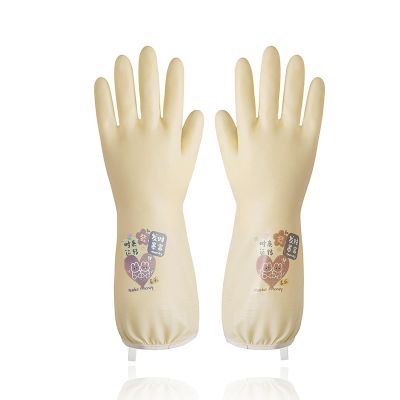 XUNPENG High elasticity Kitchen Gloves, Household Gloves for Kitchen Dishwashing Cleaning Laundry /4 Pairs (Yellow/Hook/Yu,Single layer,3 pairs)