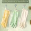 XUNPENG High elasticity Kitchen Gloves, Household Gloves for Kitchen Dishwashing Cleaning Laundry /4 Pairs (Yellow/Hook/Yu,Single layer,3 pairs) view 2
