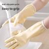 XUNPENG High elasticity Kitchen Gloves, Household Gloves for Kitchen Dishwashing Cleaning Laundry /4 Pairs (Yellow/Hook/Yu,Single layer,3 pairs) view 3
