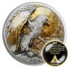 High Power Sobriety Eagle Coin Symbol of Freedom, Power & Vision Artistic Collectible with Sunburst Design, Inspirational Wildlife Masterpiece for Collectors (Silver Color) view 2