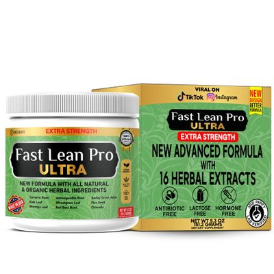 GREENVIFY Fast Lean Pro Ultra, Extra Strength Supplement with Organic Herbs, Natural Ingredients, 6.3 oz, 28 Servings (1)