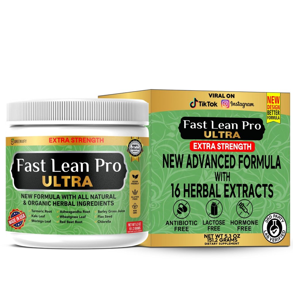 GREENVIFY Fast Lean Pro Ultra, Extra Strength Supplement with Organic Herbs, Natural Ingredients, 6.3 oz, 28 Servings (1)