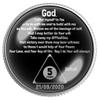 Creation Wave Coin The Power of Light & Water in Motion Collectible Art Token, Ocean Energy & Divine Harmony Inspired by Nature and Faith (Silver Color) view 4