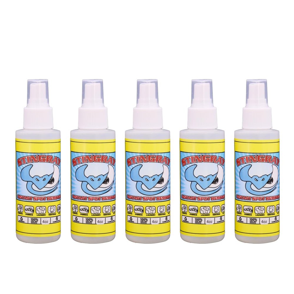 Stingray Spot Remover 4 Fl oz | Advanced, Eco-Friendly Multi Surface Stain Removal | 5-Pack