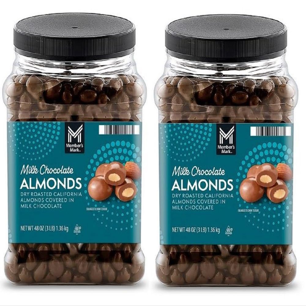 Member Mark Milk Chocolate Almonds, 48 oz. (Pack Of 2) (Include Bonus Pocket tissue)